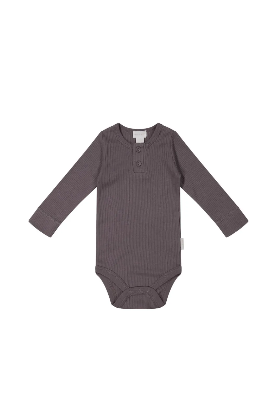 Organic Cotton Modal Long Sleeve Bodysuit - Carob