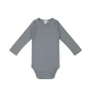 Organic Cotton Modal Long Sleeve Bodysuit - Finch