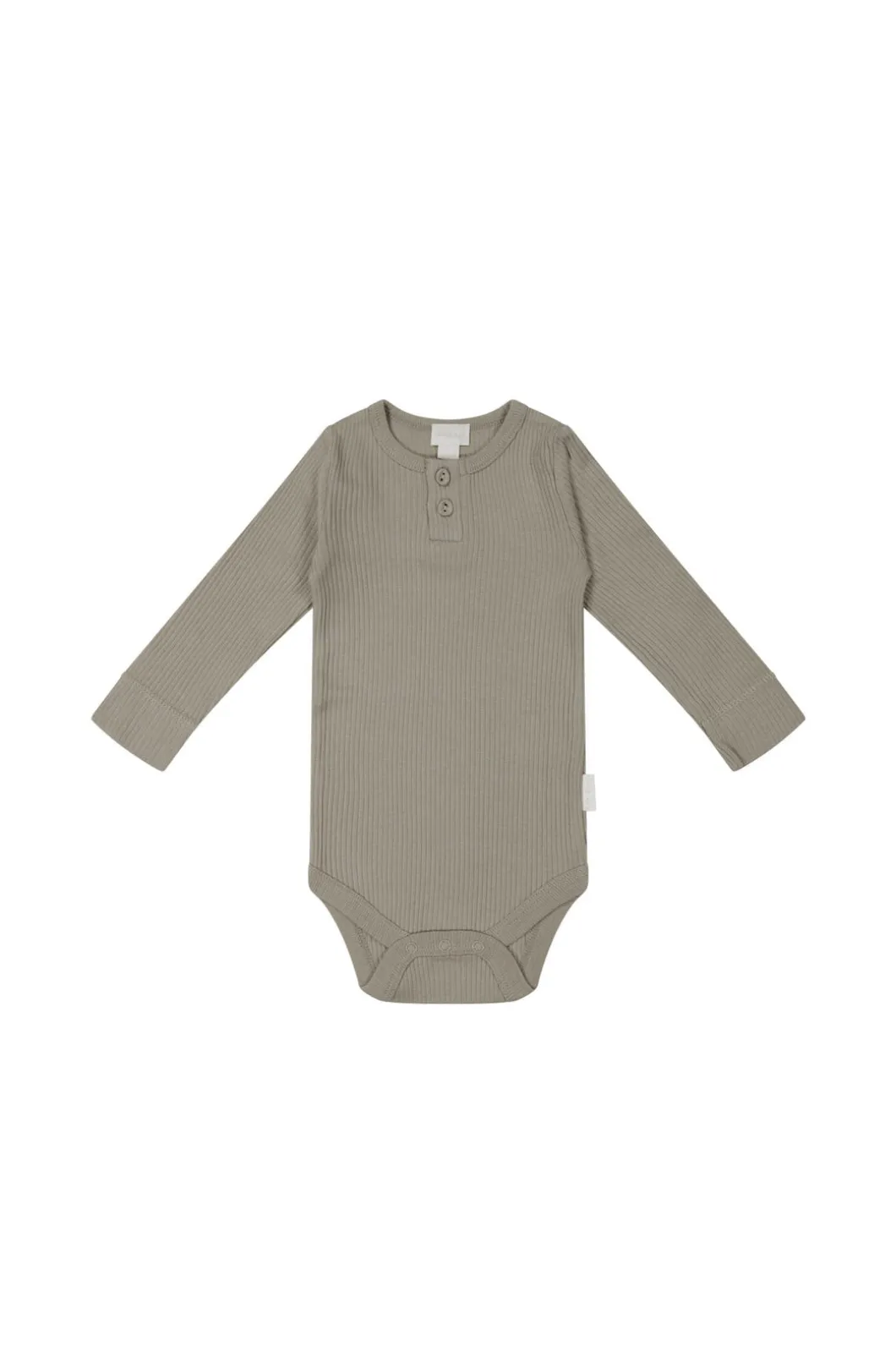 Organic Cotton Modal Long Sleeve Bodysuit - Twig