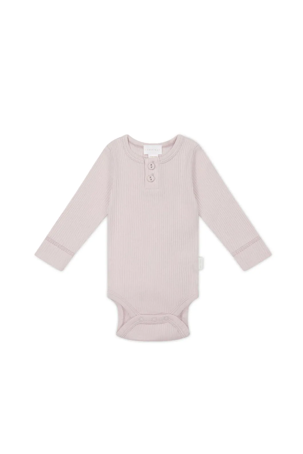 Organic Cotton Modal Long Sleeve Bodysuit - Violet Tint