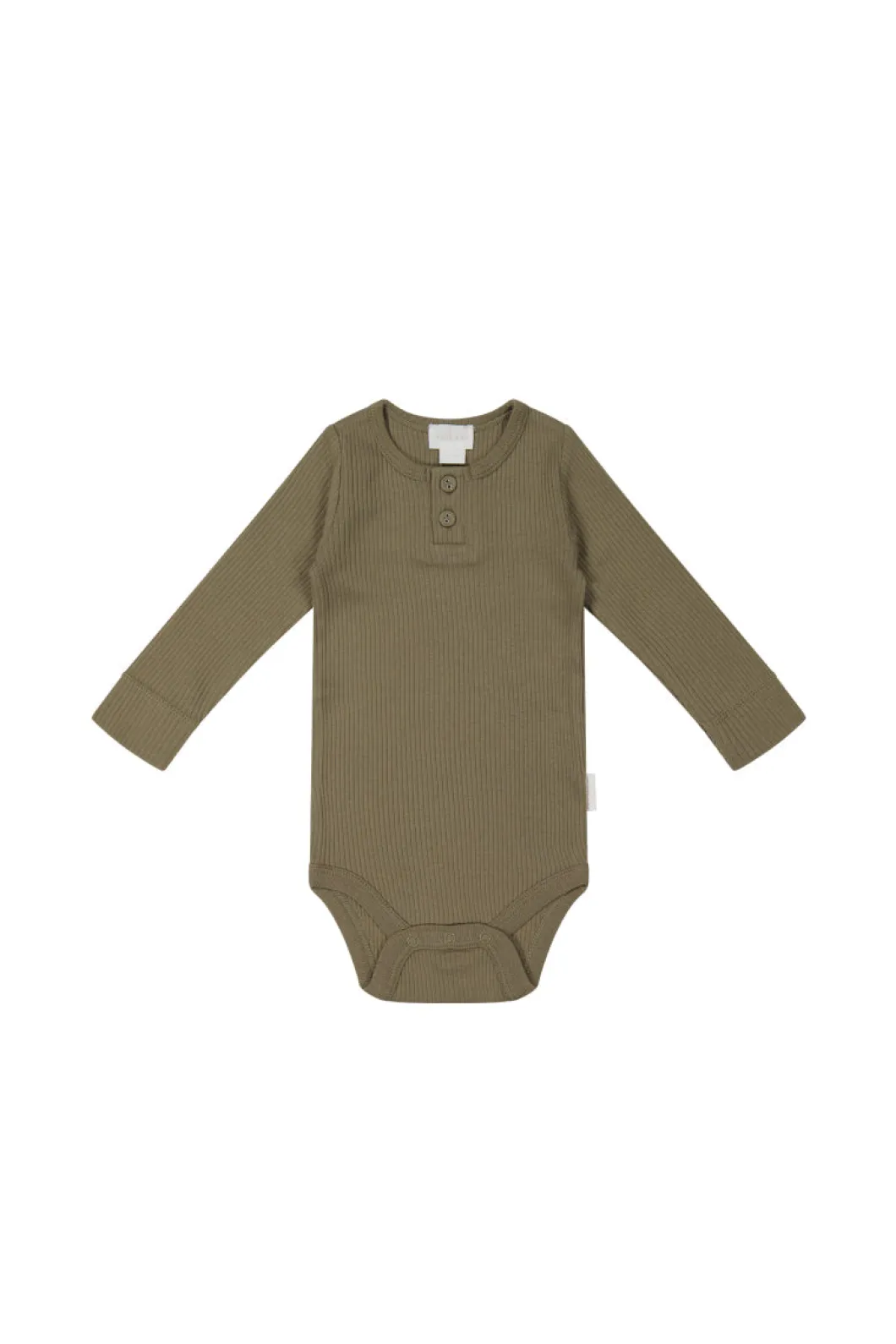 Organic Cotton Modal Long Sleeve Bodysuit - Oak