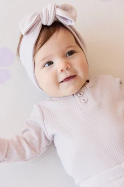 Organic Cotton Modal Long Sleeve Bodysuit - Luna