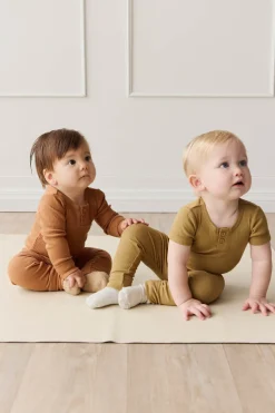 Organic Cotton Modal Long Sleeve Bodysuit - Baker