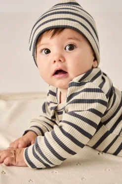Organic Cotton Modal Marley Beanie - Cassava/Arctic