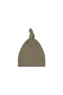 Organic Cotton Modal Marley Beanie - Sepia