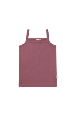 Organic Cotton Modal Singlet - Rosette