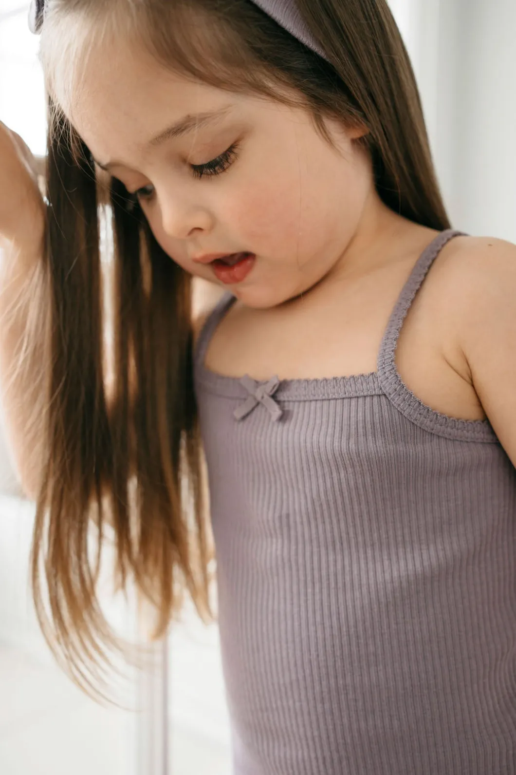 Organic Cotton Modal Singlet - Daisy
