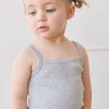 Organic Cotton Modal Singlet - Light Grey Marle