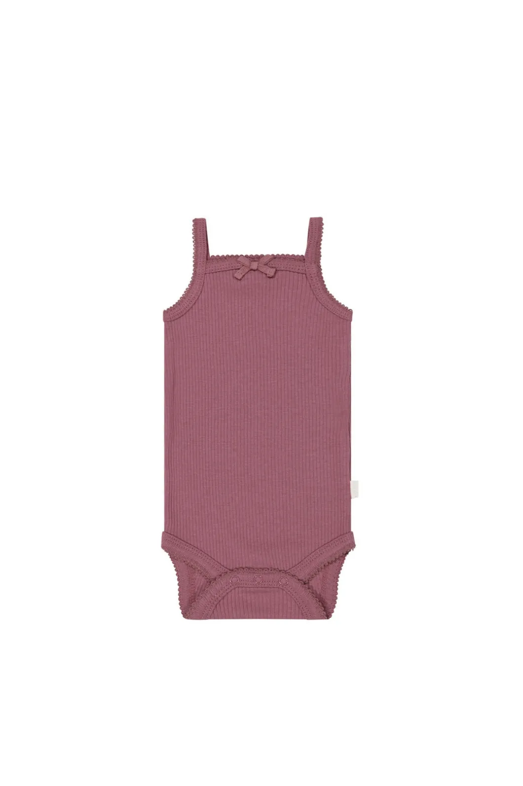 Organic Cotton Modal Singlet Bodysuit - Rosette