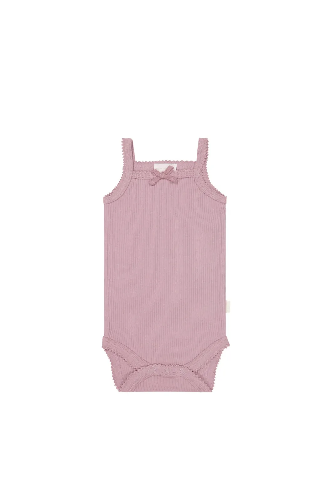 Organic Cotton Modal Singlet Bodysuit - Vintage Violet