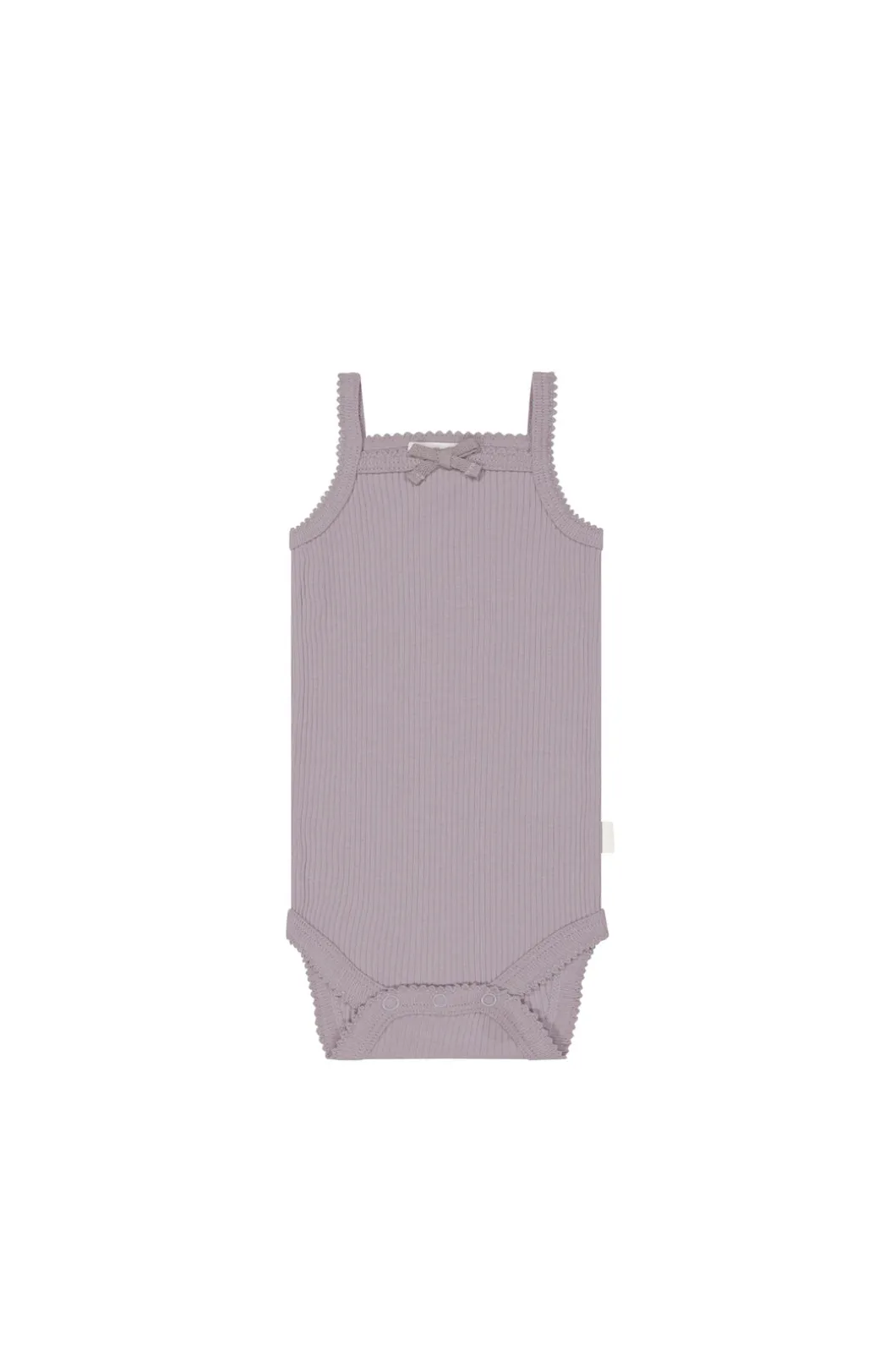 Organic Cotton Modal Singlet Bodysuit - Vintage Berry