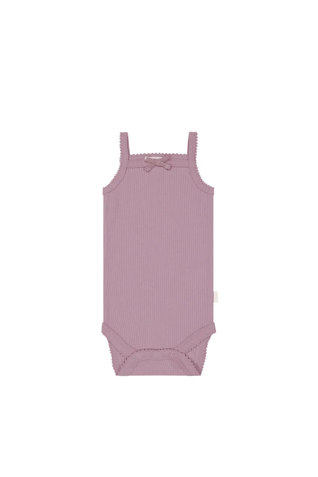 Organic Cotton Modal Singlet Bodysuit - Sweet Mauve