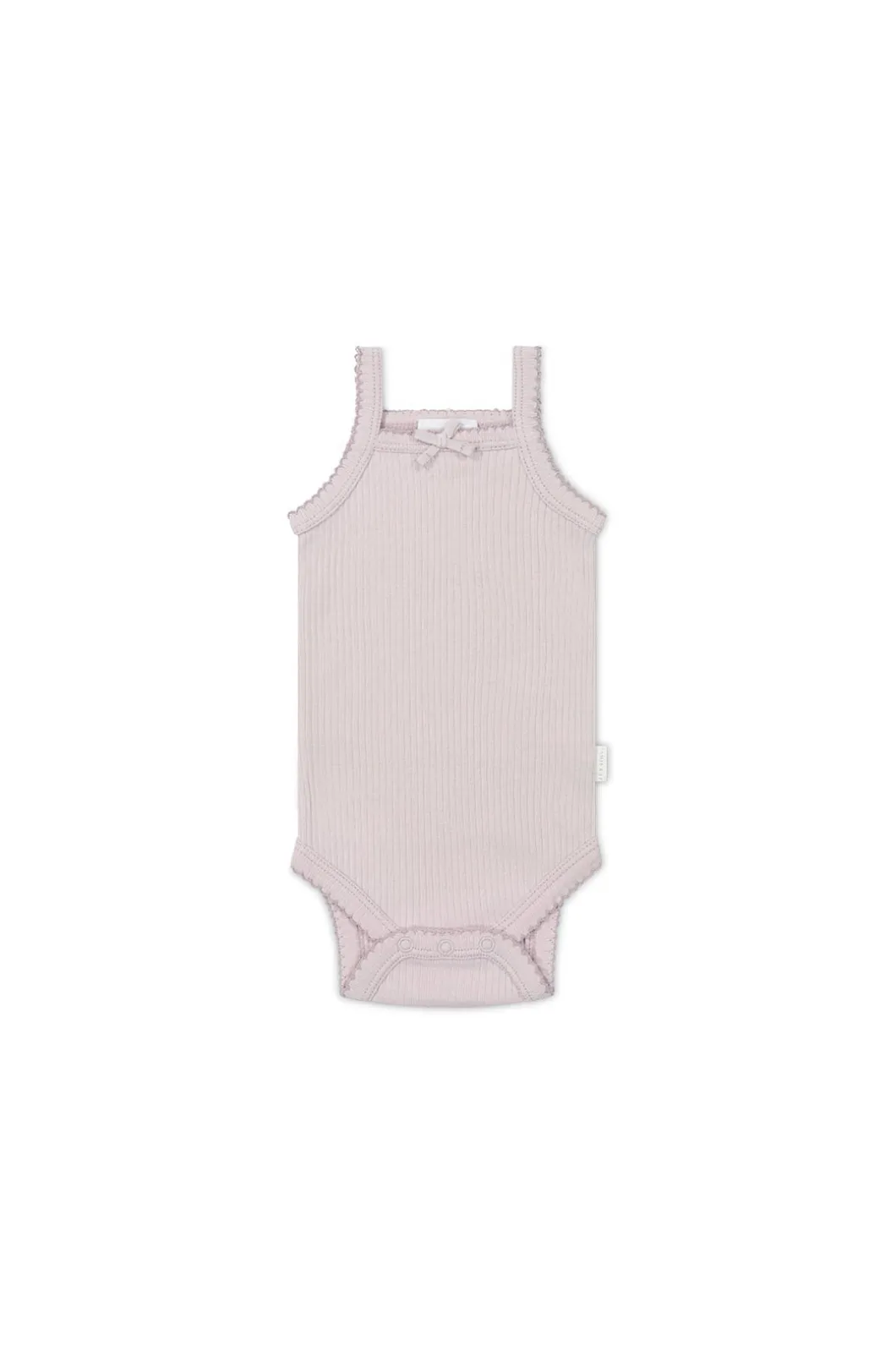 Organic Cotton Modal Singlet Bodysuit - Violet Tint