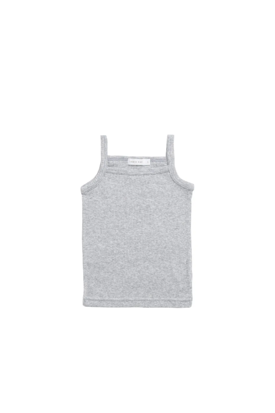 Organic Cotton Modal Singlet - Light Grey Marle