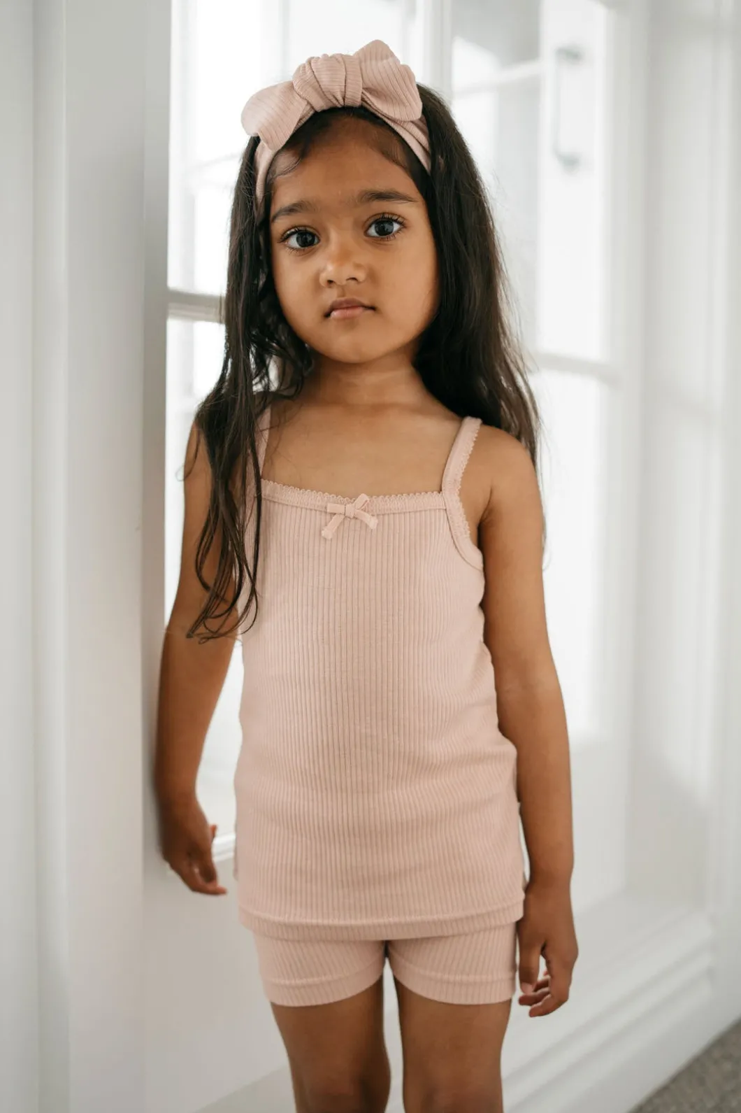 Organic Cotton Modal Singlet - Dusky Rose