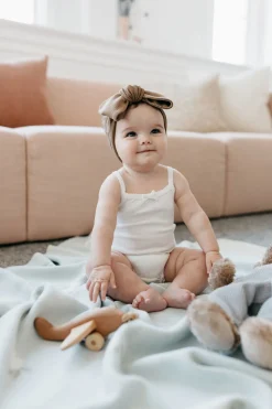 Organic Cotton Modal Singlet Bodysuit  - Milk