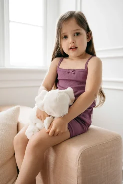 Organic Cotton Modal Singlet - Elderberry