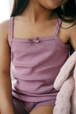 Organic Cotton Modal Singlet - Berry Jam