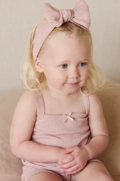 Organic Cotton Modal Singlet - Peony Marle