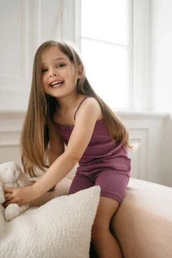Organic Cotton Modal Singlet - Elderberry