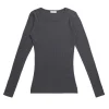 Organic Cotton Modal Womens Grace Long Sleeve Top - Icelandic Marle