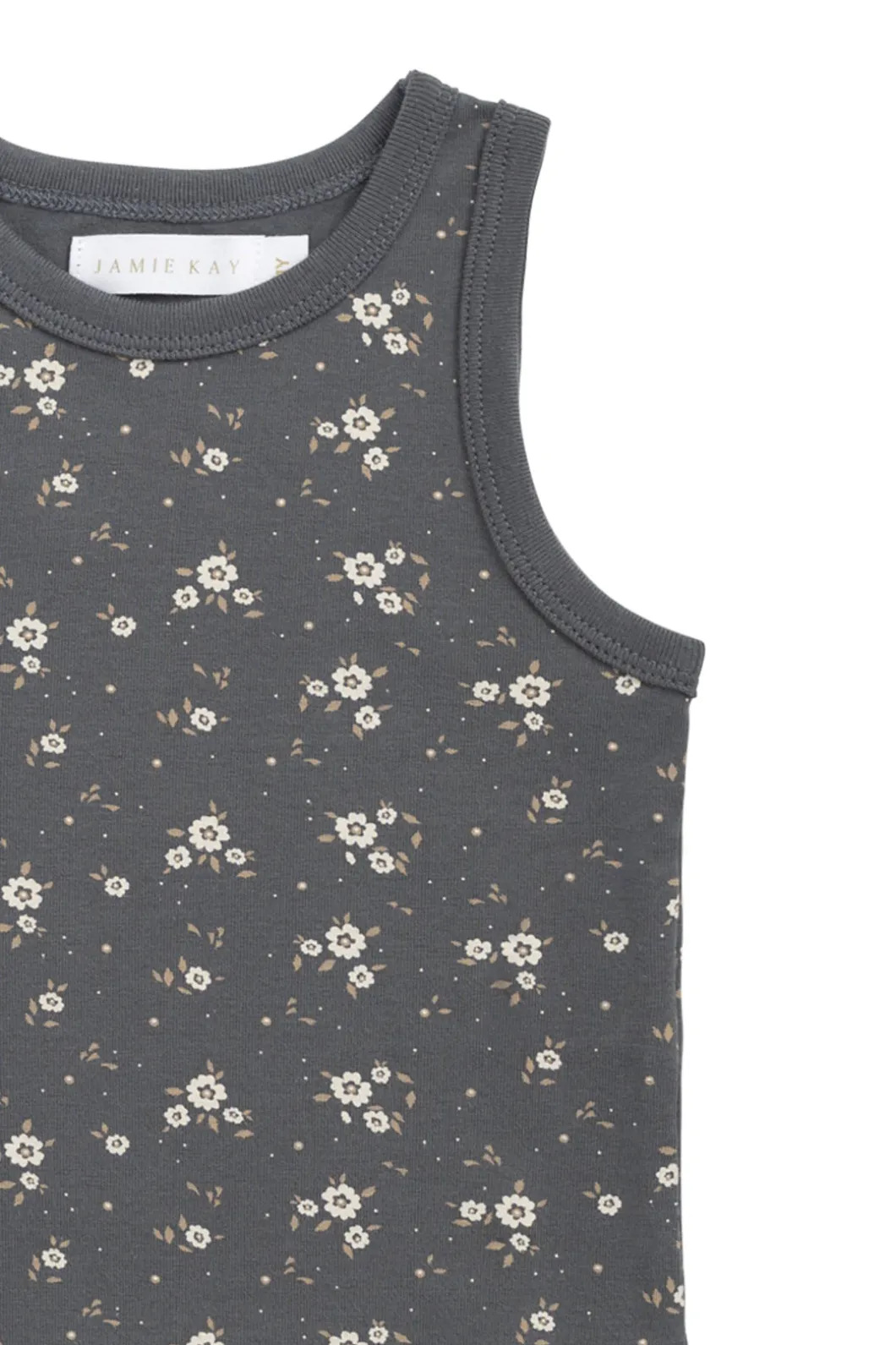 Organic Cotton Molly Singlet - Lulu Bloom Lava