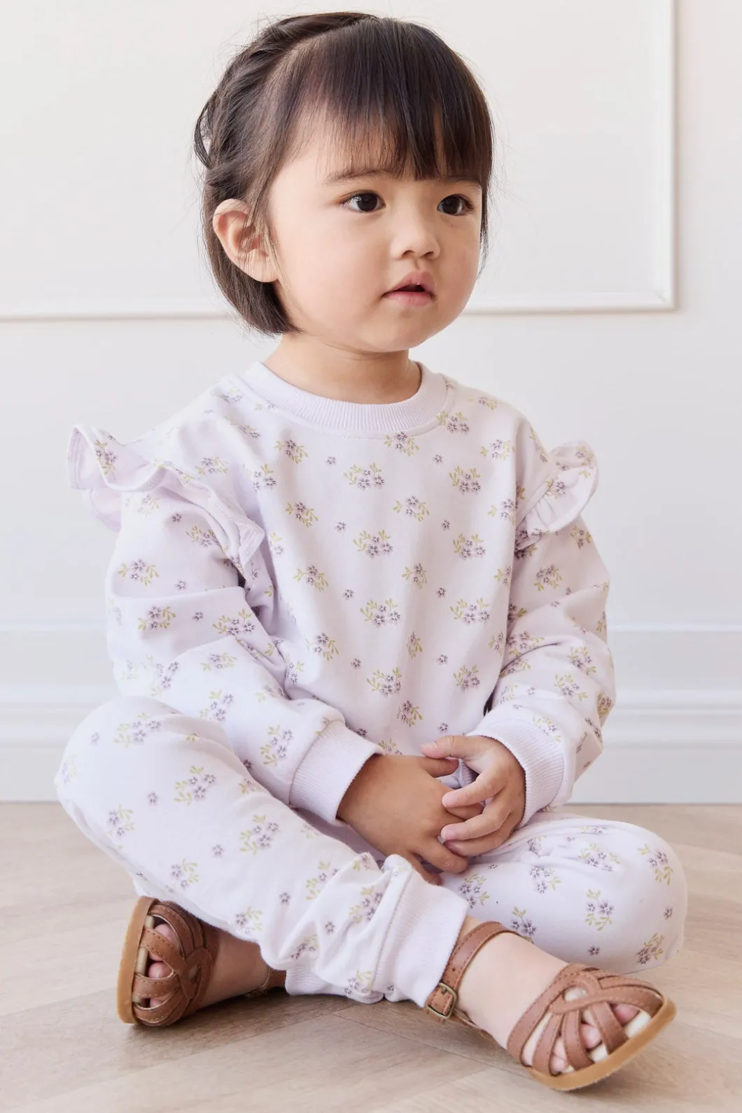 Organic Cotton Morgan Track Pant - Rose Floral Pink
