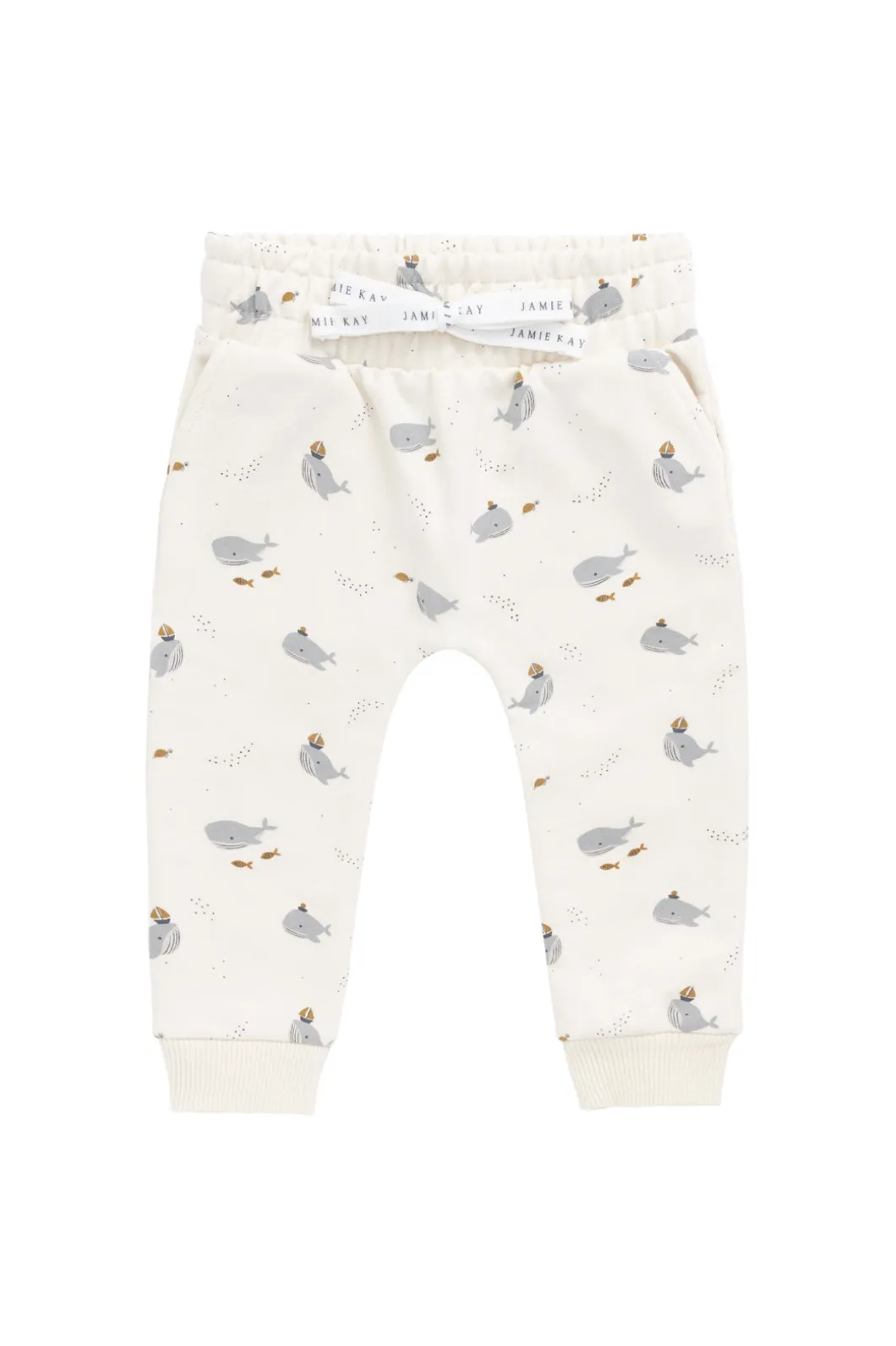 Organic Cotton Morgan Track Pant - Cloud Whales