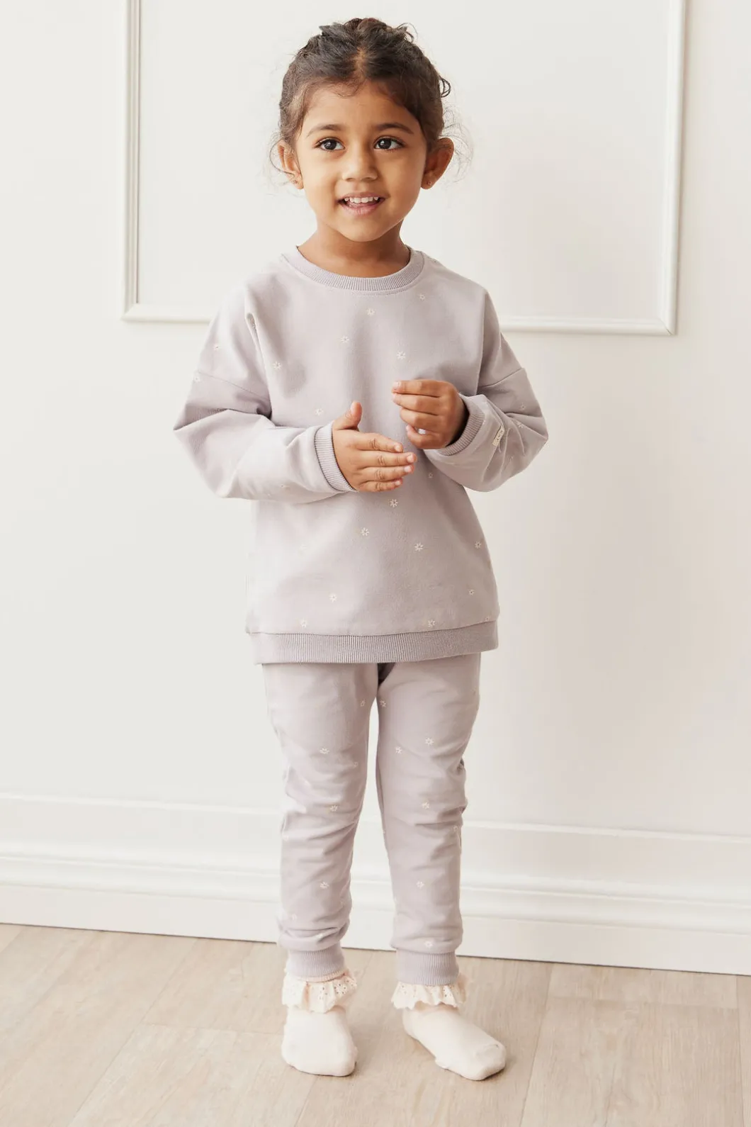 Organic Cotton Morgan Track Pant - Annie Ditzy Violet Ice