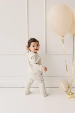 Organic Cotton Morgan Track Pant - Oatmeal Marle