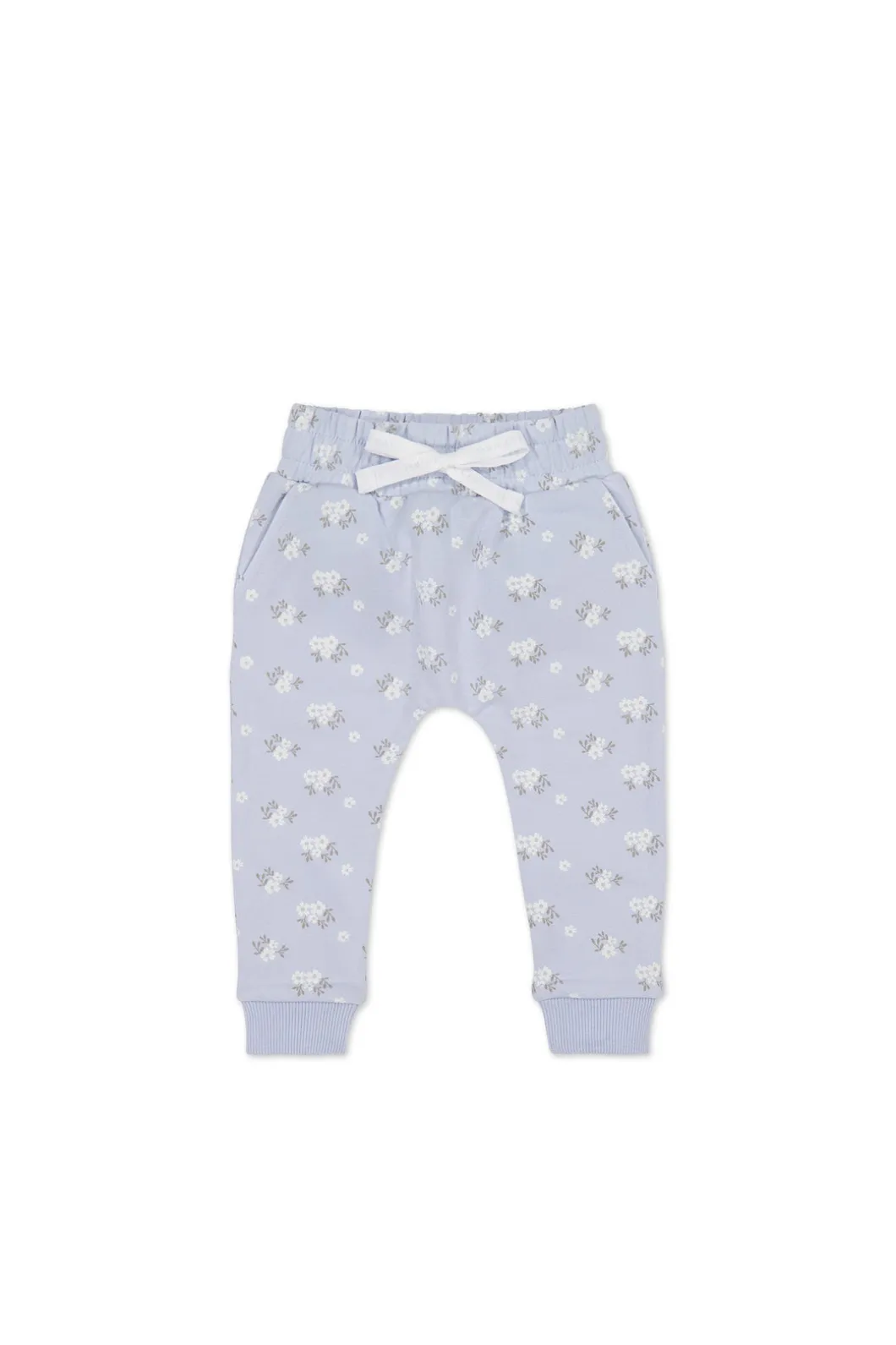Organic Cotton Morgan Track Pant - Rose Floral Smoke