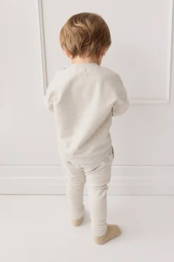 Organic Cotton Morgan Track Pant - Oatmeal Marle
