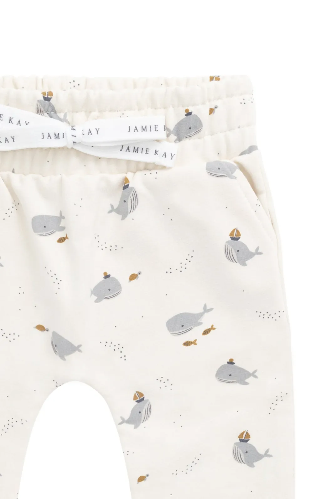 Organic Cotton Morgan Track Pant - Cloud Whales