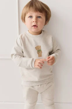 Organic Cotton Morgan Track Pant - Oatmeal Marle