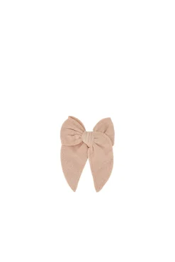 Organic Cotton Muslin Bow - Parfait