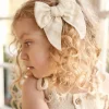 Organic Cotton Muslin Bow - Pauline Chamomile