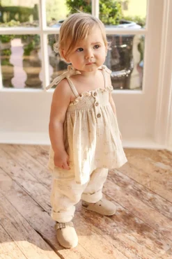 Organic Cotton Muslin Cordelia Pant - Pauline Chamomile