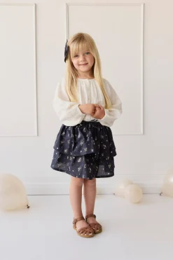 Organic Cotton Muslin Heather Blouse - Parchment