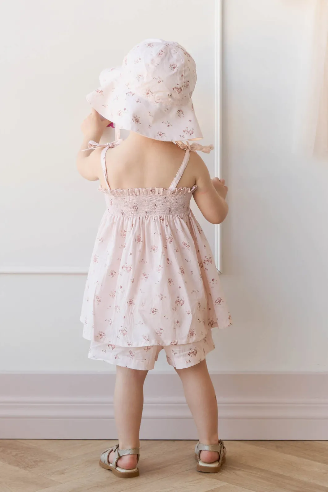 Organic Cotton Noelle Hat - Petite Fleur Soft Peony