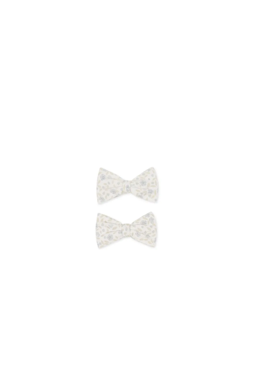 Organic Cotton Noelle 2pk Bow - Elodie Whisper White