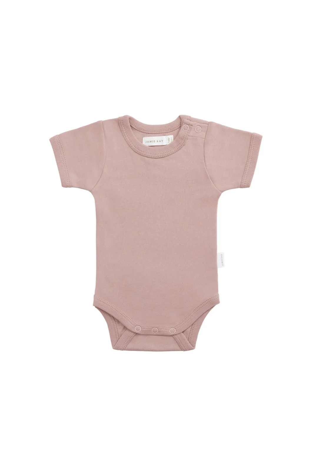Organic Cotton Olsen Tee Bodysuit - Powder Pink