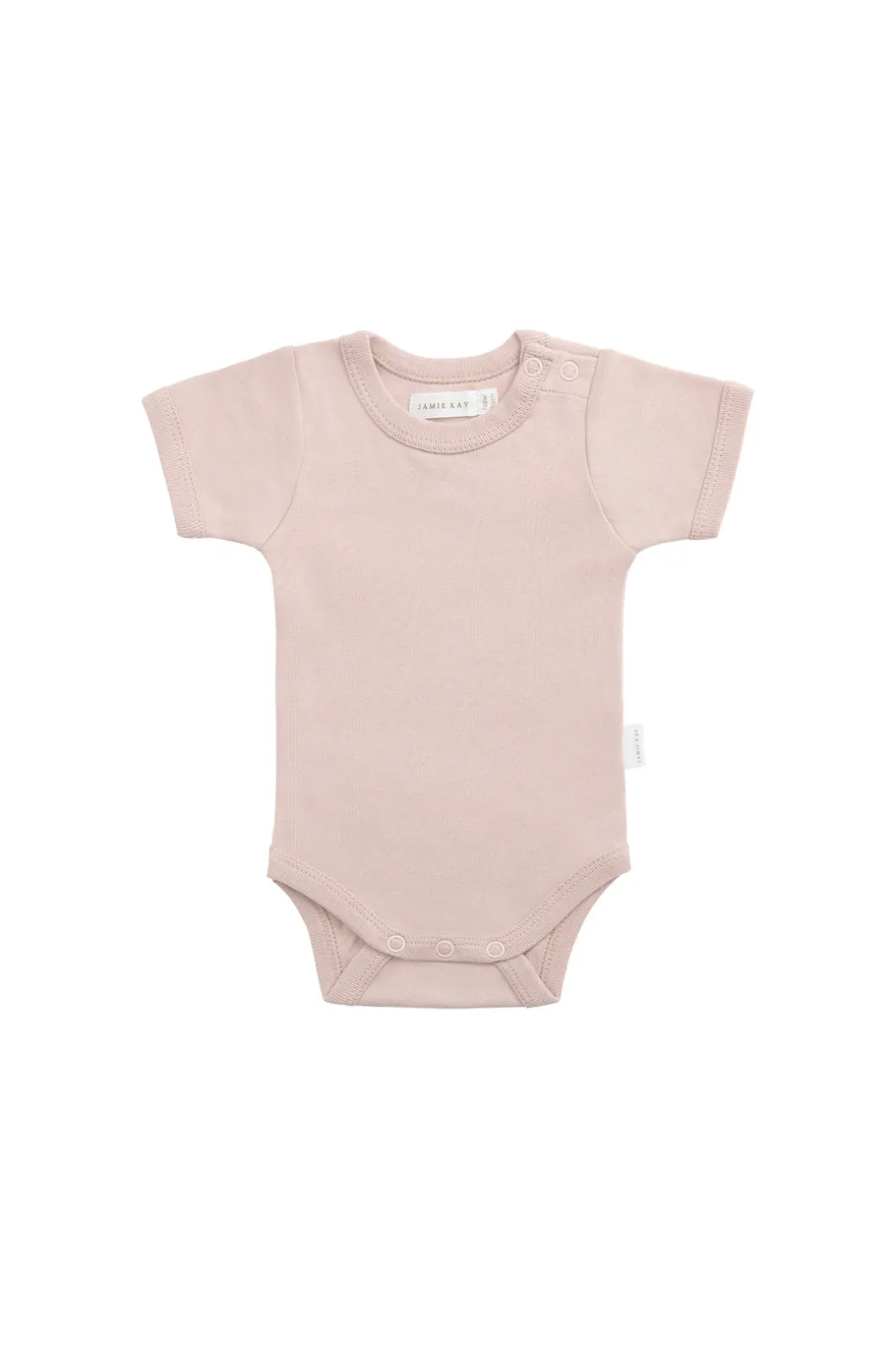 Organic Cotton Olsen Tee Bodysuit - Shell Pink