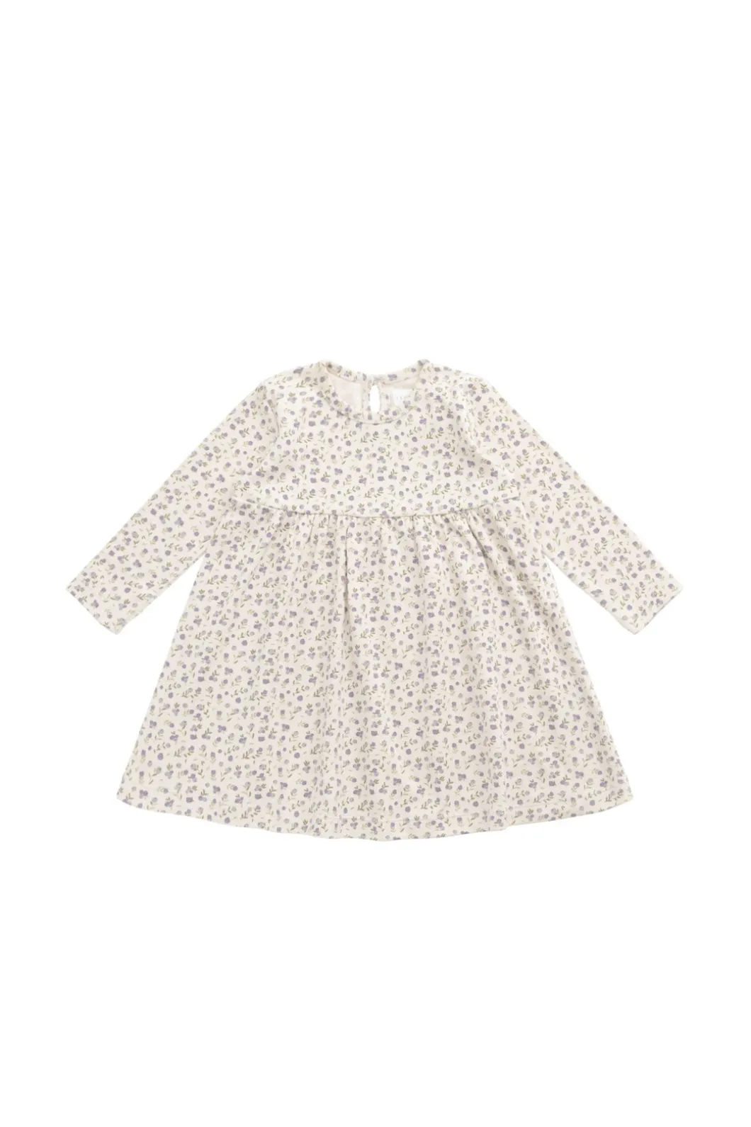 Organic Cotton Pixie Dress - Blueberry Field Raindrops