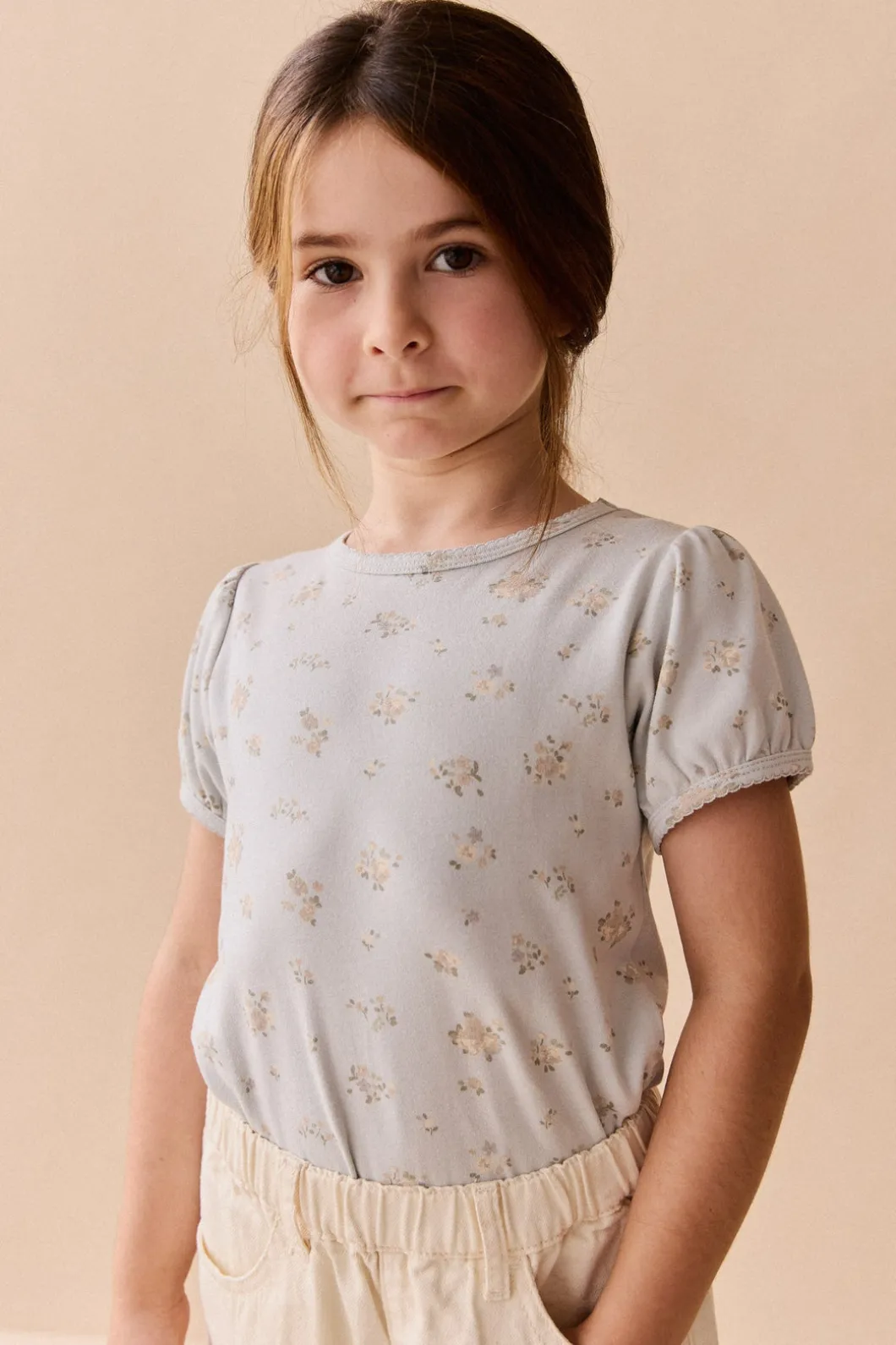 Organic Cotton Prarie Top - Petite Fleur Blue