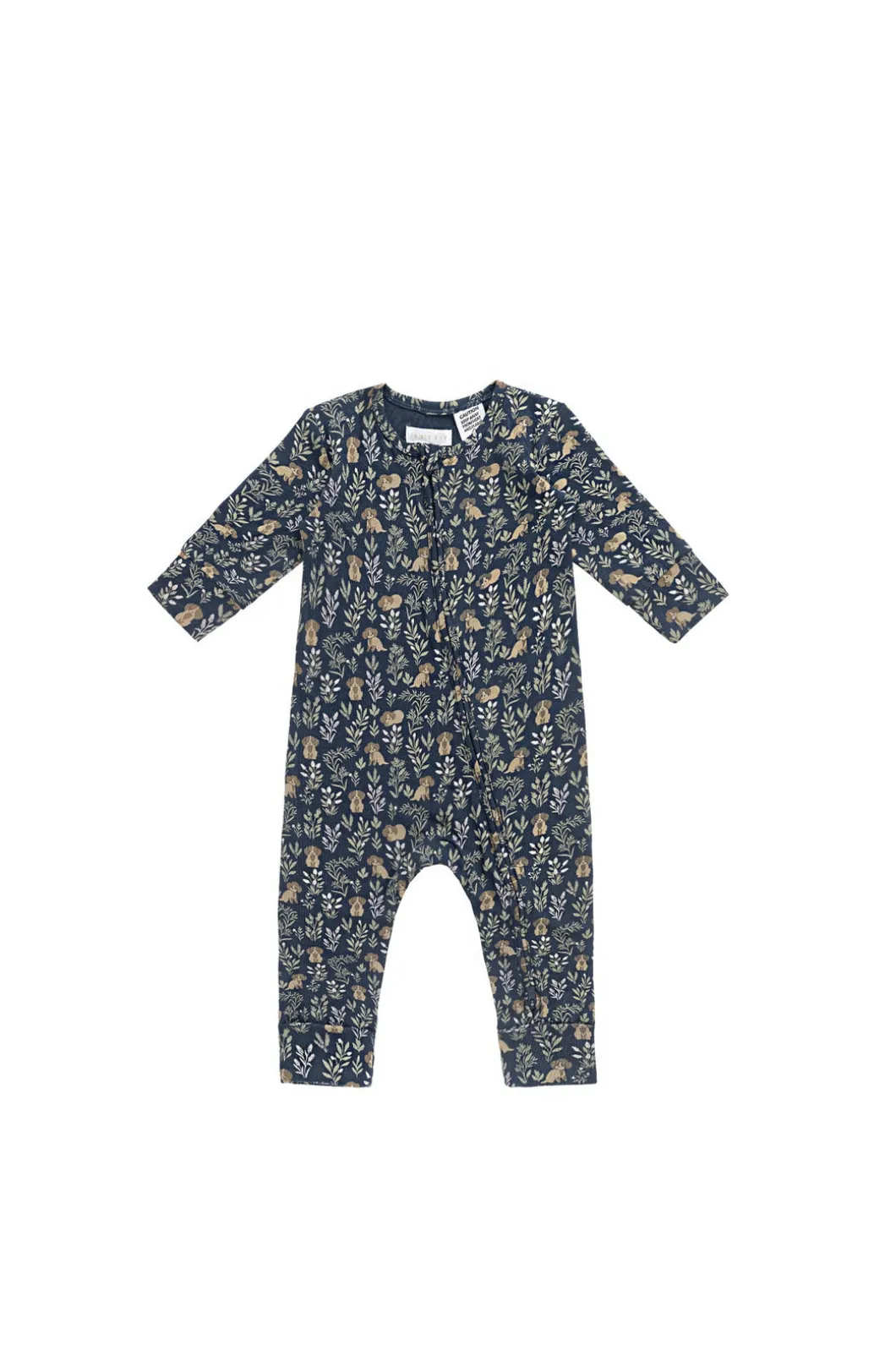 Organic Cotton Reese Zip Onepiece - Charlies Backyard Navy