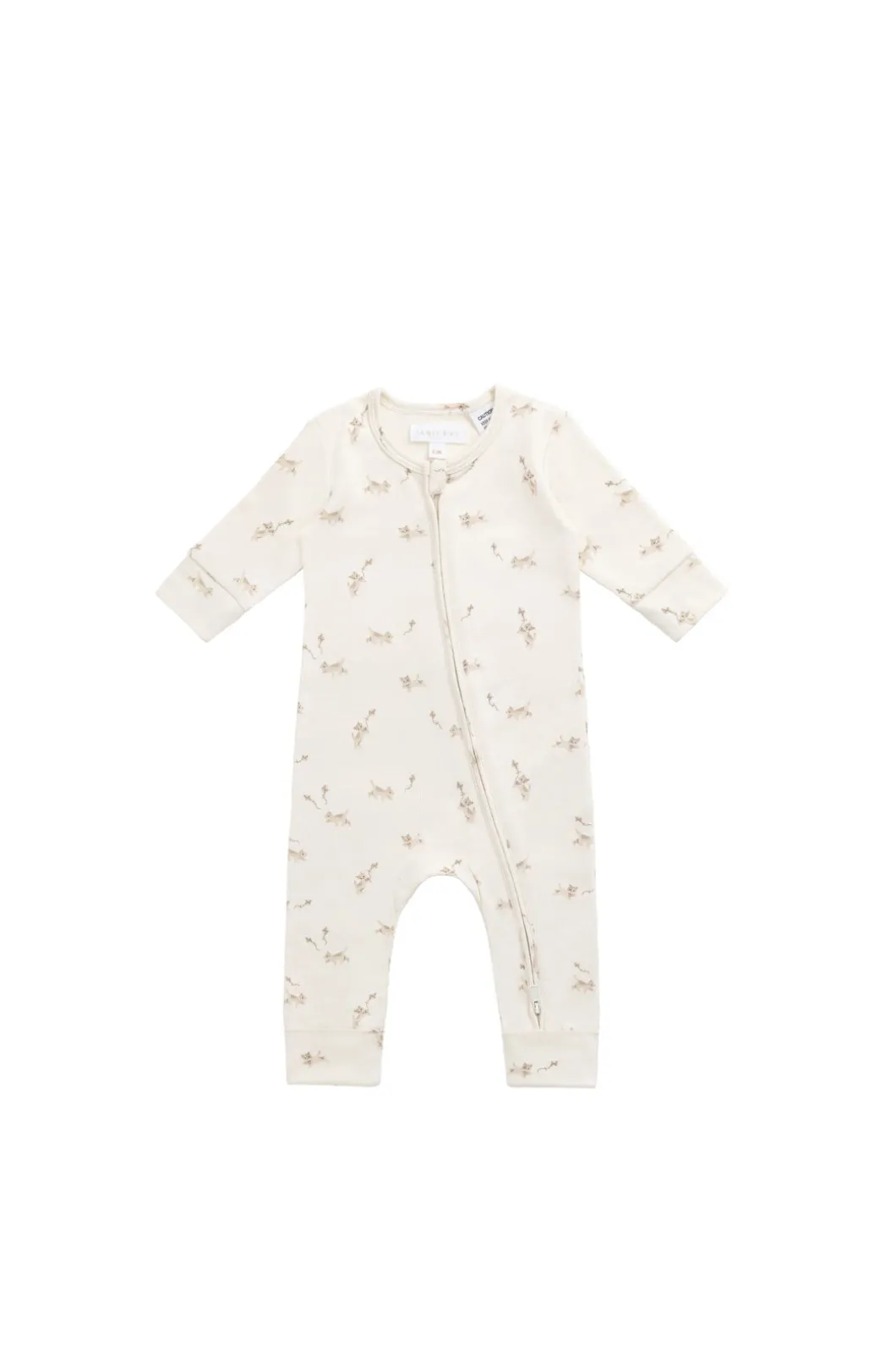 Organic Cotton Reese Zip Onepiece - Kitten and His Kites