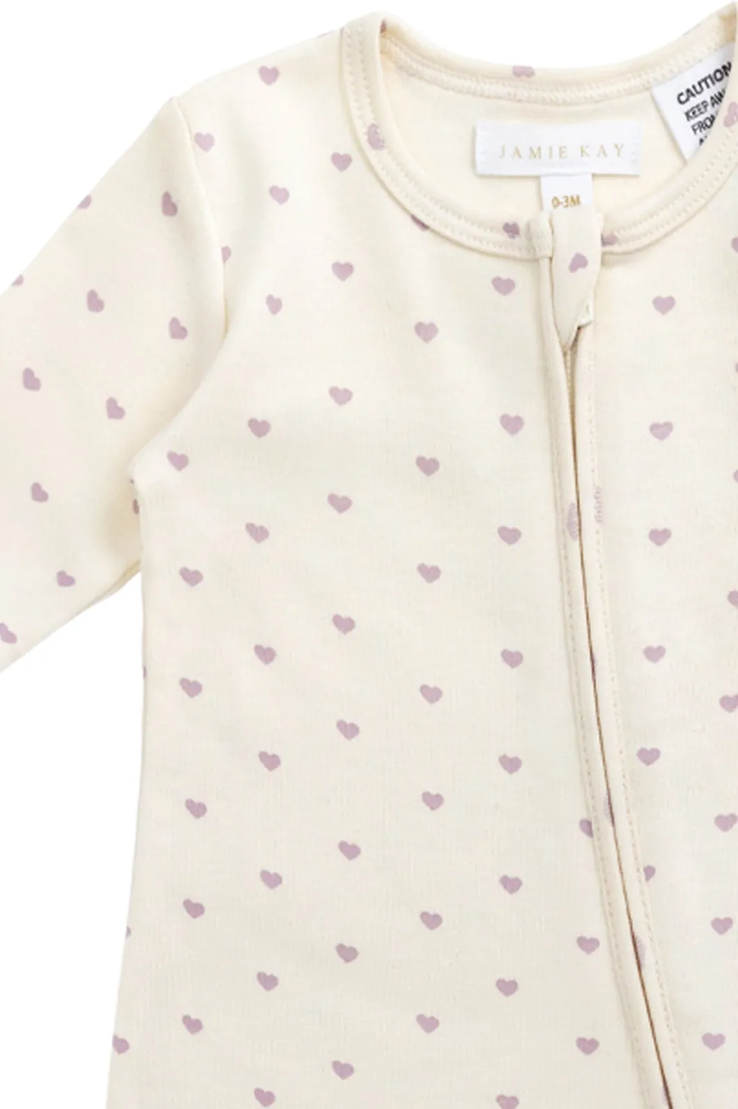 Organic Cotton Reese Zip Onepiece - Mon Amour Vintage Violet