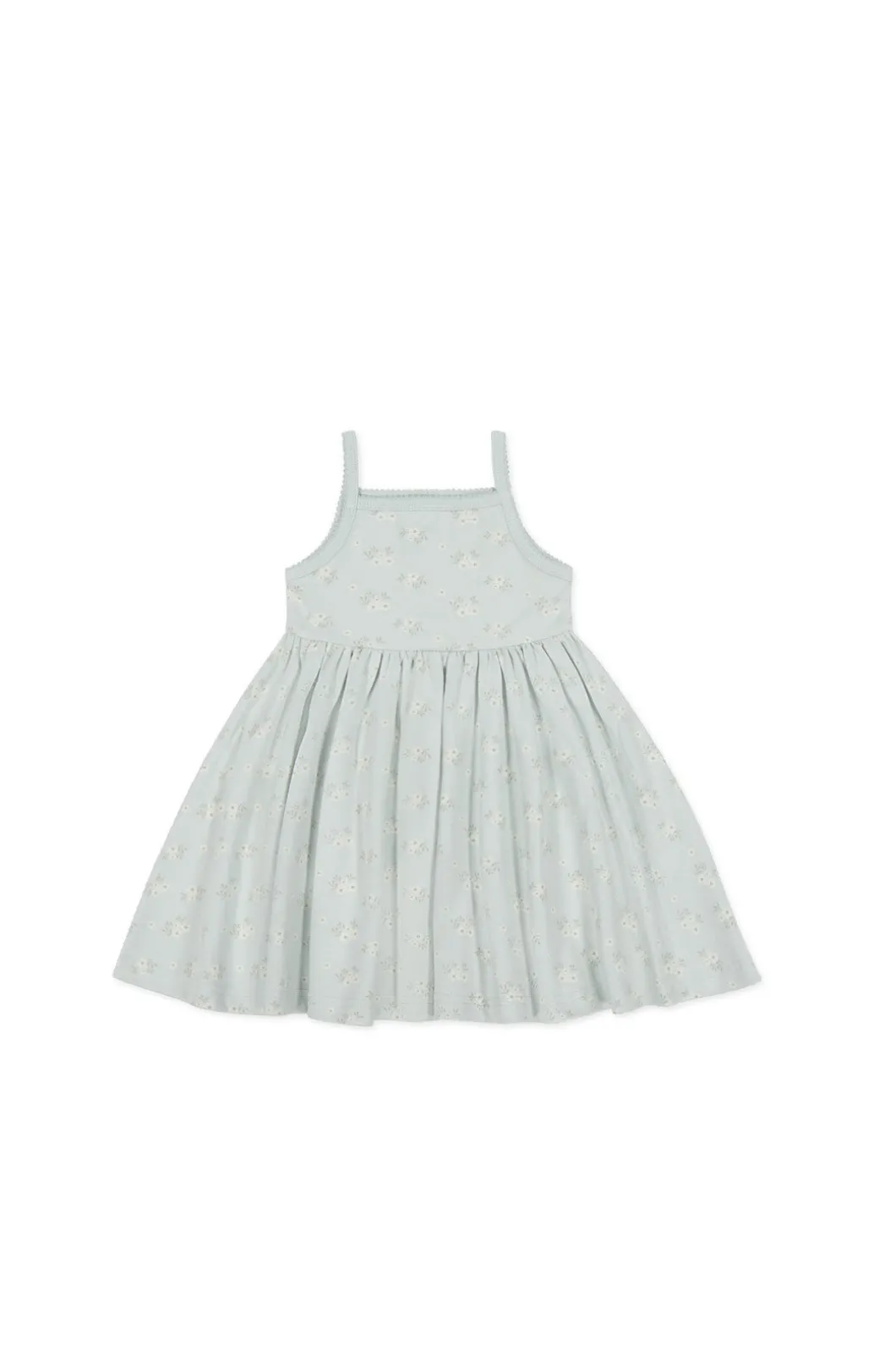 Organic Cotton Samantha Dress - Rose Floral Smoke