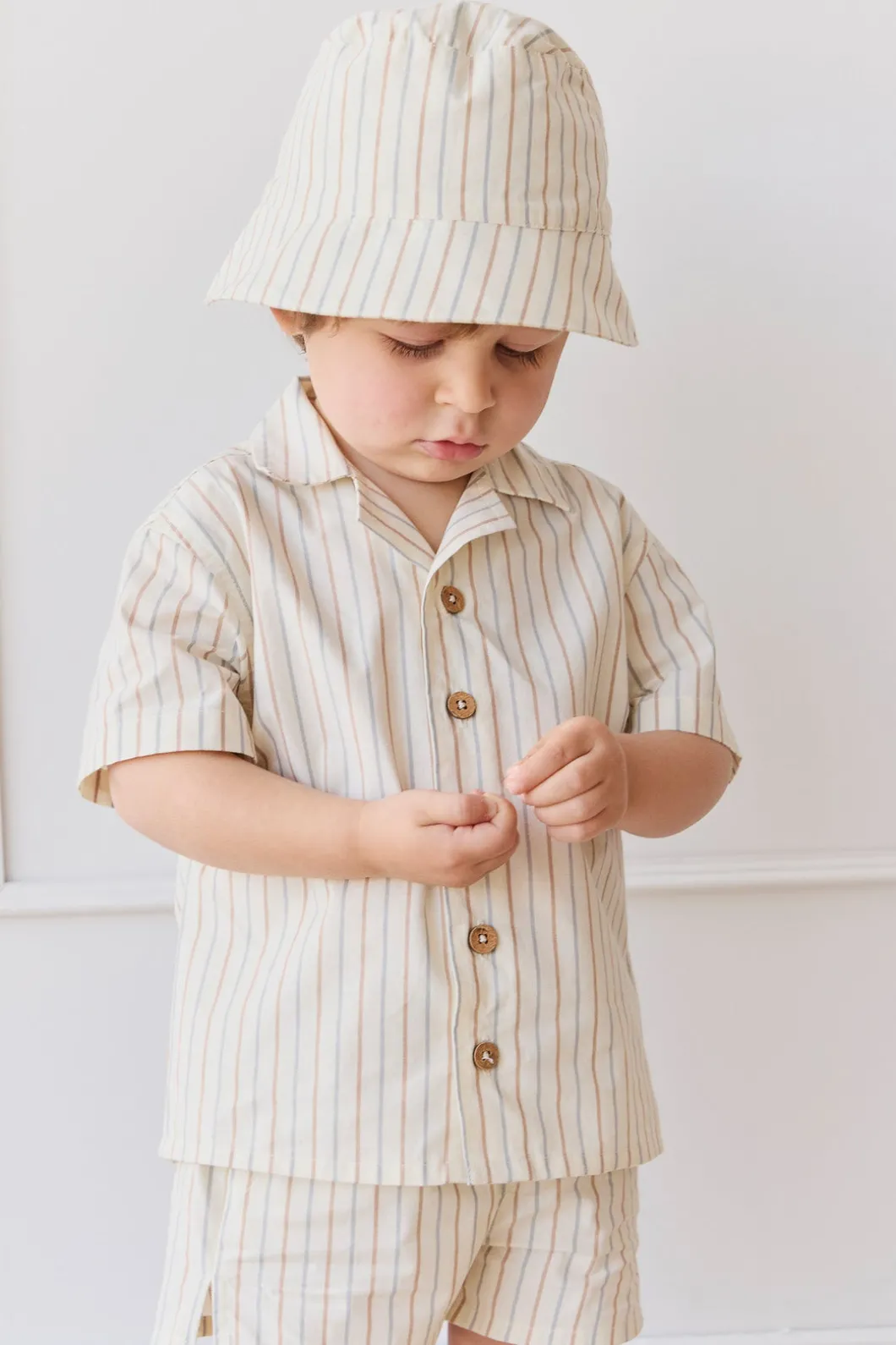 Organic Cotton Silas Shirt - Vacation Stripe