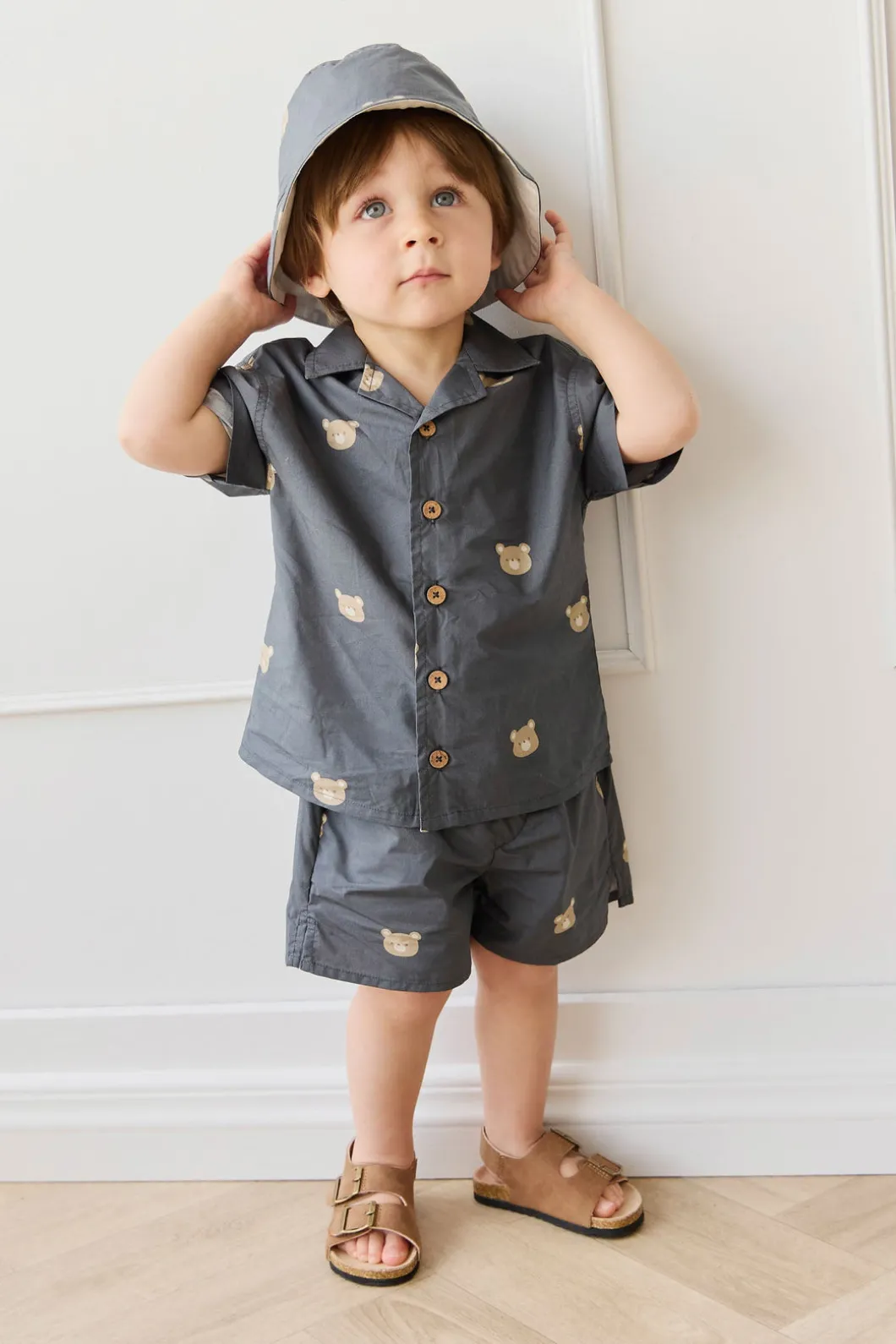 Organic Cotton Silas Short - Bobby Bears Shadow